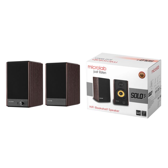 Акустична система MICROLAB SOLO 3 2.0, 40w, mini-jack/, коричневий