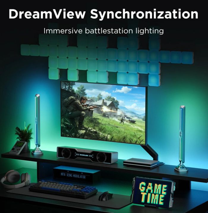 Піксельний екран Govee H8630 LED Gaming Pixel Light 32x32 Pixels, RGBIC, WI-FI/Bluetooth, сірий