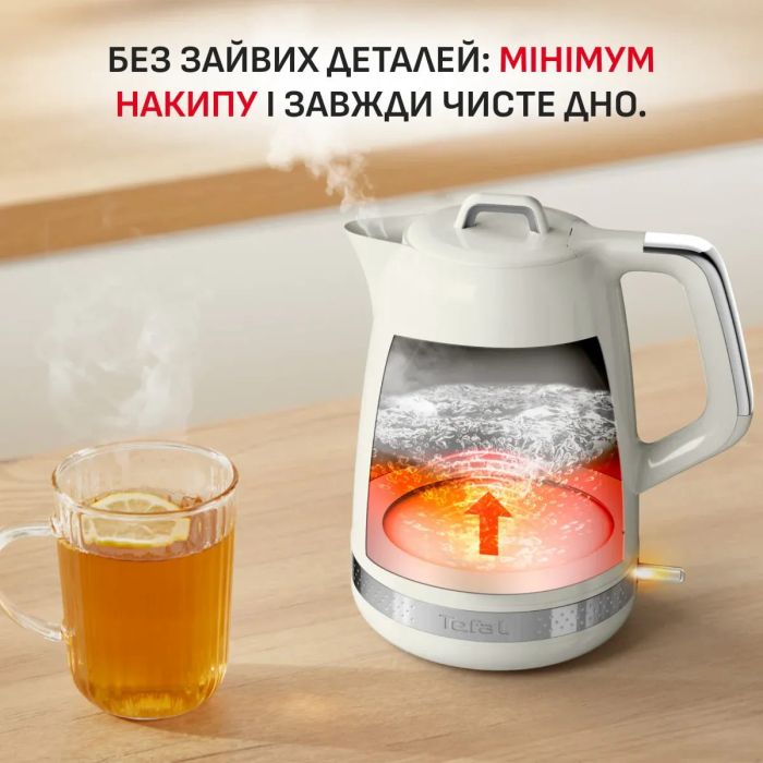 Електрочайник Tefal Soleil+ 1.7л, Strix, пластик, бежевий