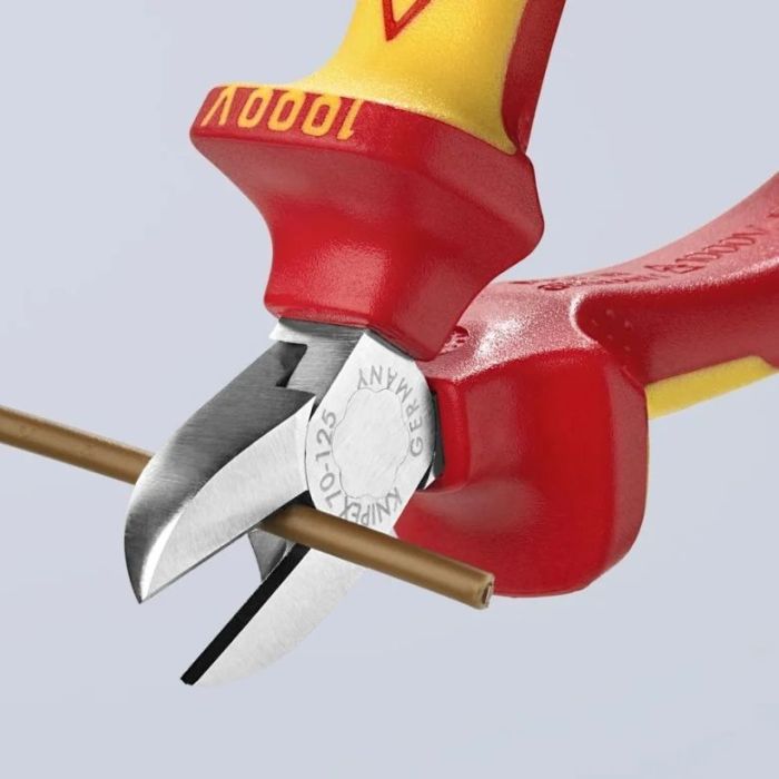 Кусачки-бокорізи KNIPEX діелектричні для робіт під напругою 10000В 0-4мм 125мм 0.121кг