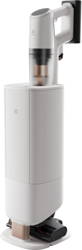 Пылесос Electrolux беспроводный, конт пыль -0.4л, автон. раб. до 90мин, вес-3.2кг, HEPA12, станция самоочистки, BRC, AutoMode, 5 насадок, белый