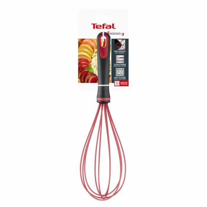 Вінчик Tefal Ingenio, пластик, силікон, чорно-червоний