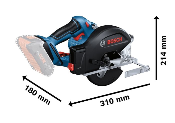 Пила дискова акумуляторна Bosch Professional GKM 18V-50 18В 136мм 4250об/хв 2.2кг без АКБ та ЗП