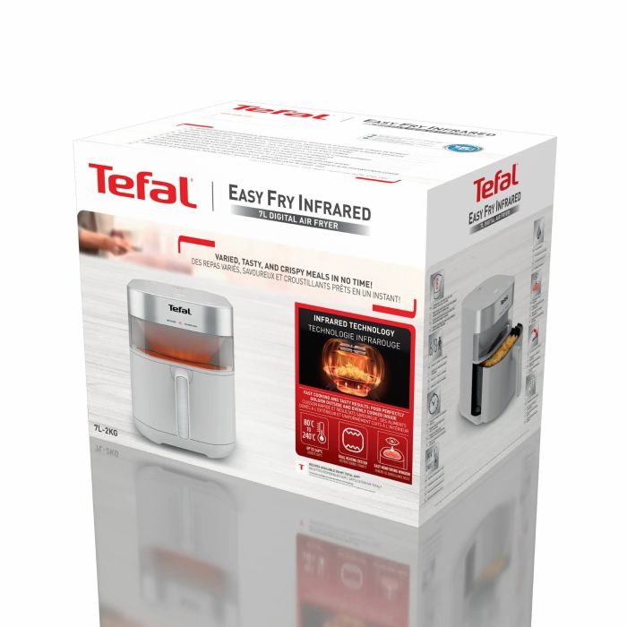 Мультипечь Tefal Easy Fry Infrared, 1500Вт, чаша-7л, сенсорное управл., 8 программ, пластик, светло-серый