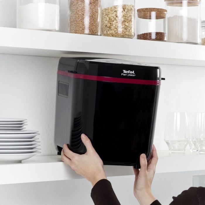 Хлебопечка Tefal PainPlaisir 650Вт, программ-17, макс.вес -1кг, форма-прямоугольник, пластик, черный