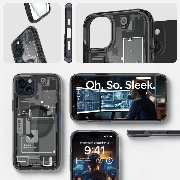 Чохол Spigen для iPhone 15, Ultra Hybrid MagFit, Zero One