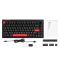Клавиатура механическая Lemokey  X4 84Key, Keychron Brown, USB-A, QMK/VIA, EN/UKR, Red led, чорний
