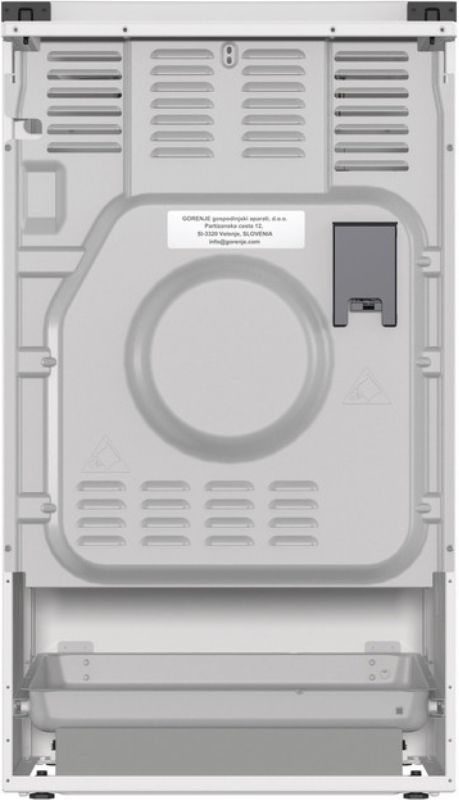 Плита Gorenje комби, 70л, 50x60см, метал. кришка, дисплей, IconLed,эмалированные, белый