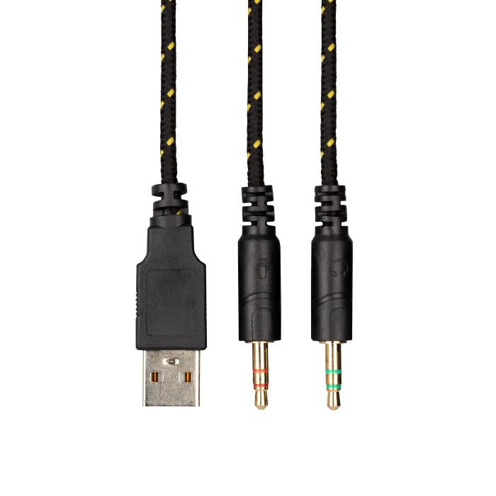 Гарнітура ігрова 2E GAMING HG300, mini-jack/dual 3.5мм, LED, 2м, чорний