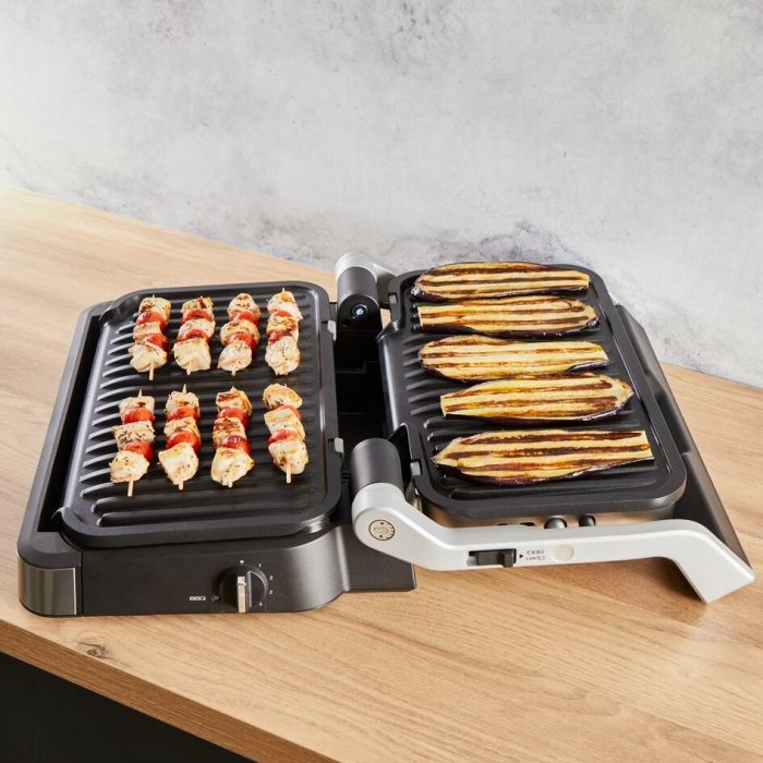 Гриль Tefal прижимной OptiGrill 2in1 XL 2200Вт, темп. режимов-4, съёмные пластины, металл