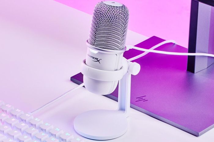 Мікрофон геймінговий HyperX SoloCast, Bi, USB-A, 2м, NGenuity, білий
