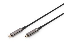 Кабель DIGITUS USB-C UHD 4K, AOC hybrid-fiber, type C M/M, 10м, чорний
