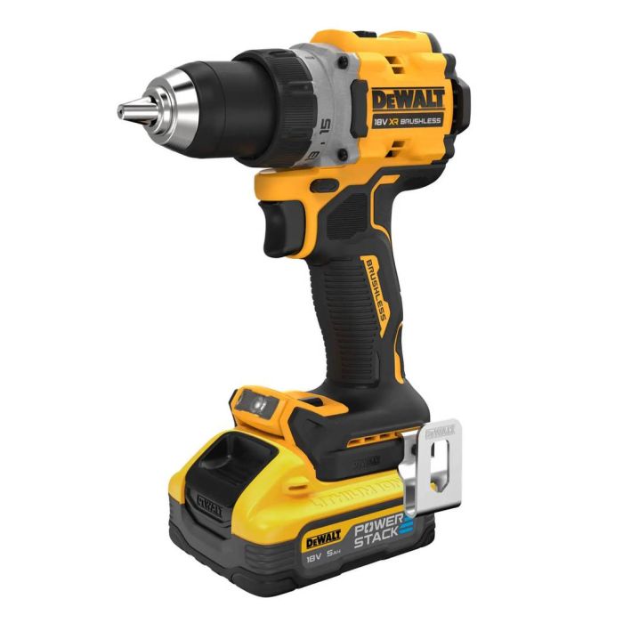Шуруповерт-дрель аккумуляторная DeWALT XR Li-Ion PowerStack 18В 2х5А·час 90Нм 0-650·0-2000об/мин кейс ЗП 1.28кг