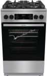 Плита Gorenje комбінована, 70л, 50x60см, дисплей, IconLed, газ на склі, чавун, нерж