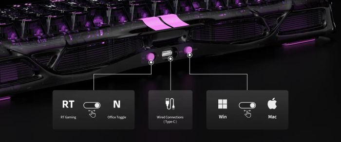 Клавиатура магнитная GravaStar Mercury V75 Lite 75keys, Blackcore, USB-A, Transparent Black