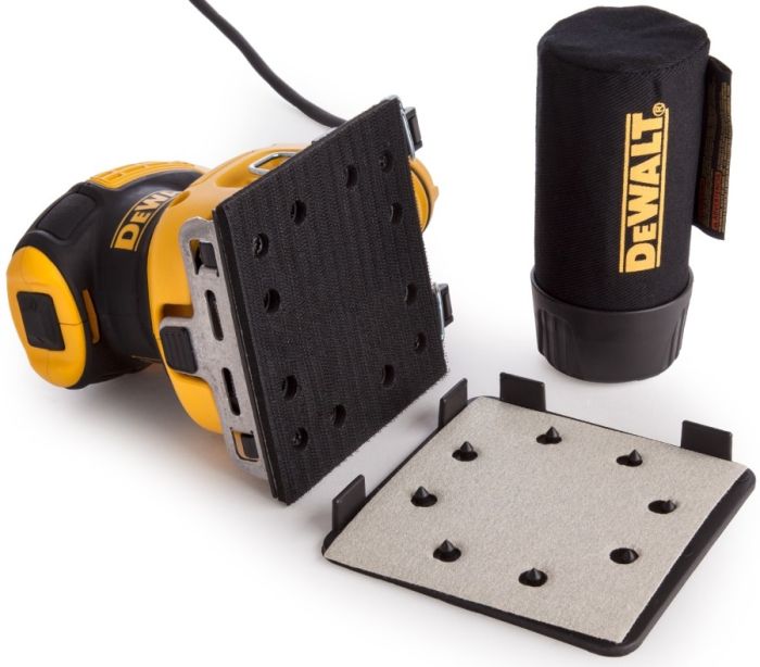 Шліфмашина вібраційна DeWalt 230Вт 14000об/хв 108х115мм амплітуда 1.6мм 1.28кг