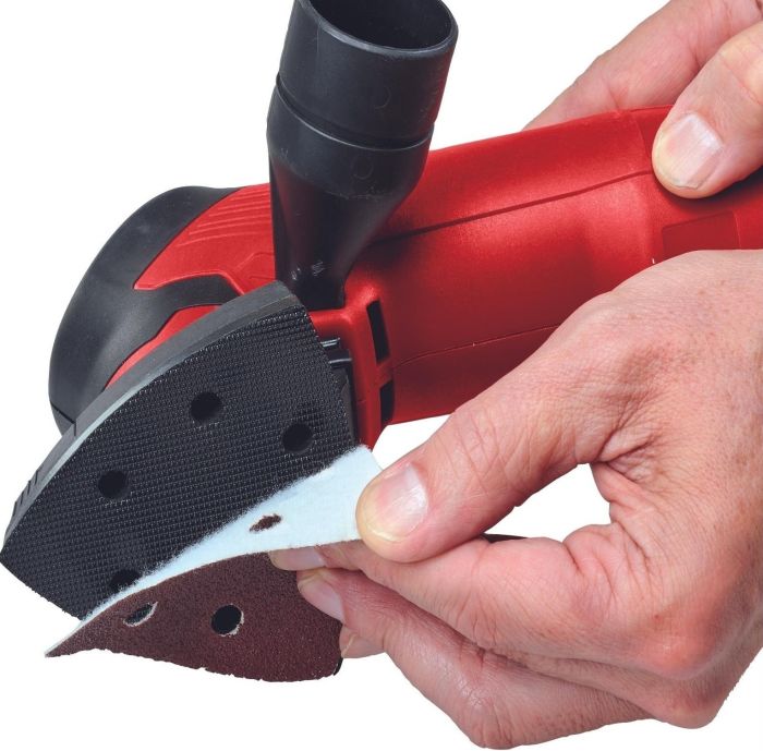 Шлифмашина дельтавидная Einhell TC-DS 20 E, 200Вт, 90х90х90мм, 12000-22000об/мин, 9 шлифбумаг, 0.84кг