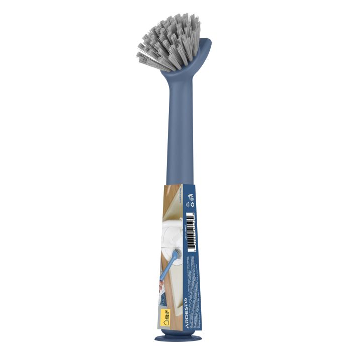 Щітка для миття посуду ARDESTO Solid 28.4х6.5х6см, пластик, блакитний
