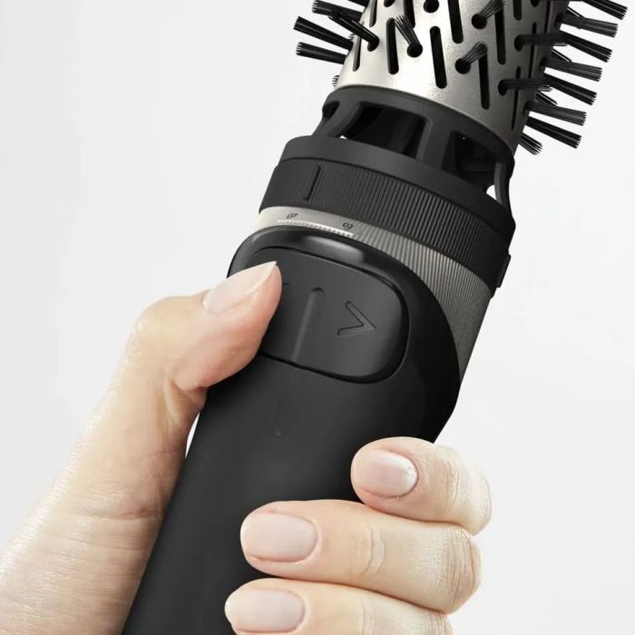 Фен-щітка Rowenta Brush Active, 1000Вт, 3 режими, іоніз-я, хол. обдув, оберт. насадка, 3 насадки, кераміка, чорний