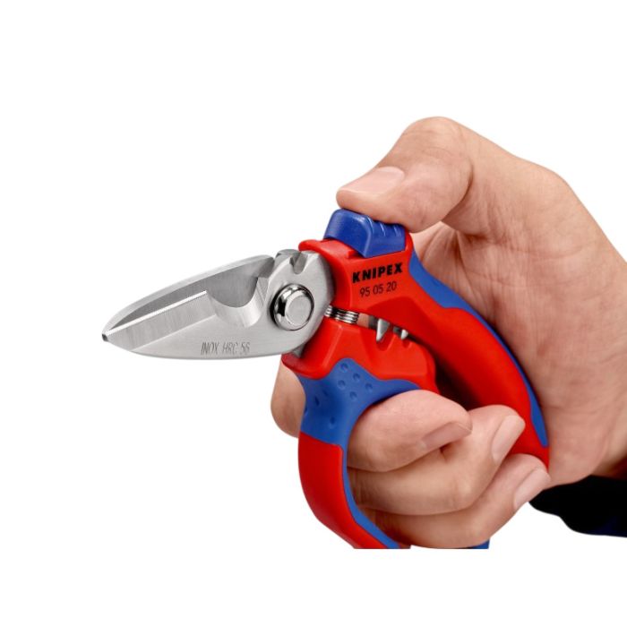 Ножиці для кабелів KNIPEX з подвійним гніздом 6мм хромовані 180мм