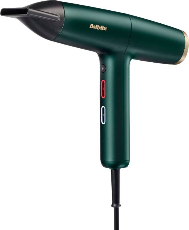 Фен Babyliss Air Power Pro, 1700Вт, режимов-3, дифузор, иониз-я, хол. обдув, зеленый