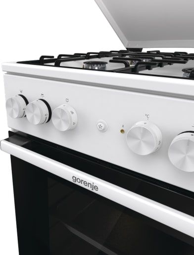 Плита Gorenje комби, 68л, 50x60см, эмалированные реш, с крышкой, белый