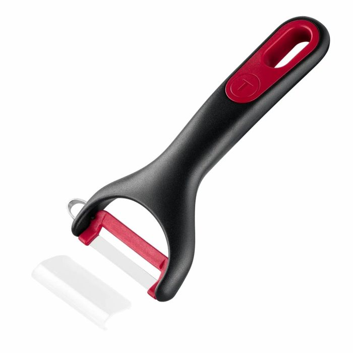 Овочечистка Tefal Ingenio+, нержавіюча сталь, пластик, червоно-чорний