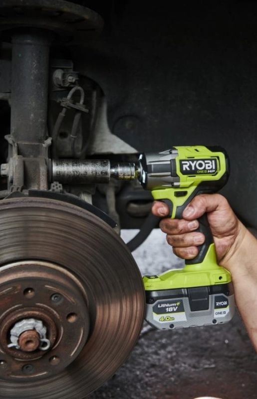 Гайковерт ударный аккумуляторный Ryobi ONE+ HP RIW18C-0 18В 2800об·мин 450Нм 1/2" 4 скорости 1.2кг без АКБ и ЗУ