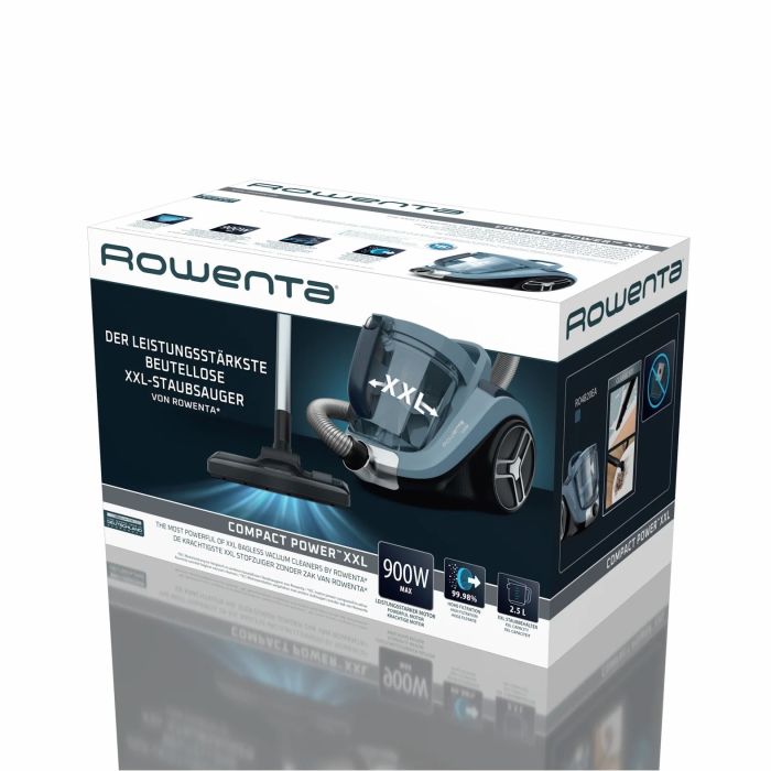 Пилосос Rowenta контейнерний Compact Power XXL, 900Вт, конт пил -2.5л, HEF system, блакитний