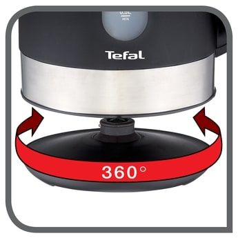 Электрочайник Tefal Snow 1.7л, Strix, пластик, серебристо-черный