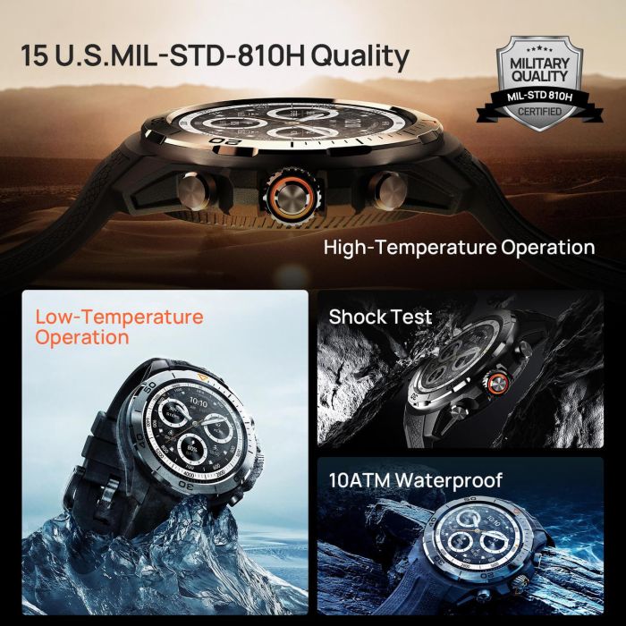 Смарт-часы Mibro GS Explorer 48 мм, 1.32", 466x466, AMOLED, BT 5.3, Dual-band GPS, 10 ATM, насыщенный зелёный