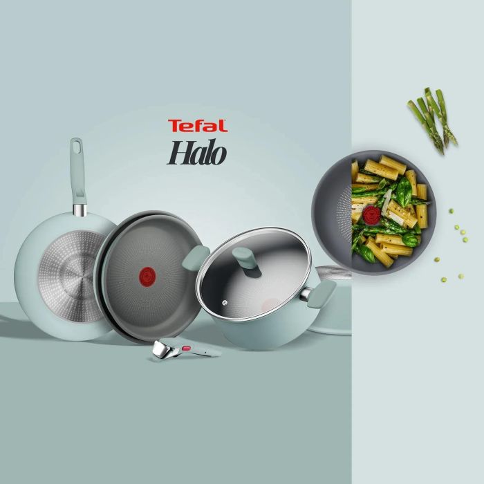 Сковорода WOK Tefal Halo EUCALYPTUS, 26 см, алюминий, бакелит, серый