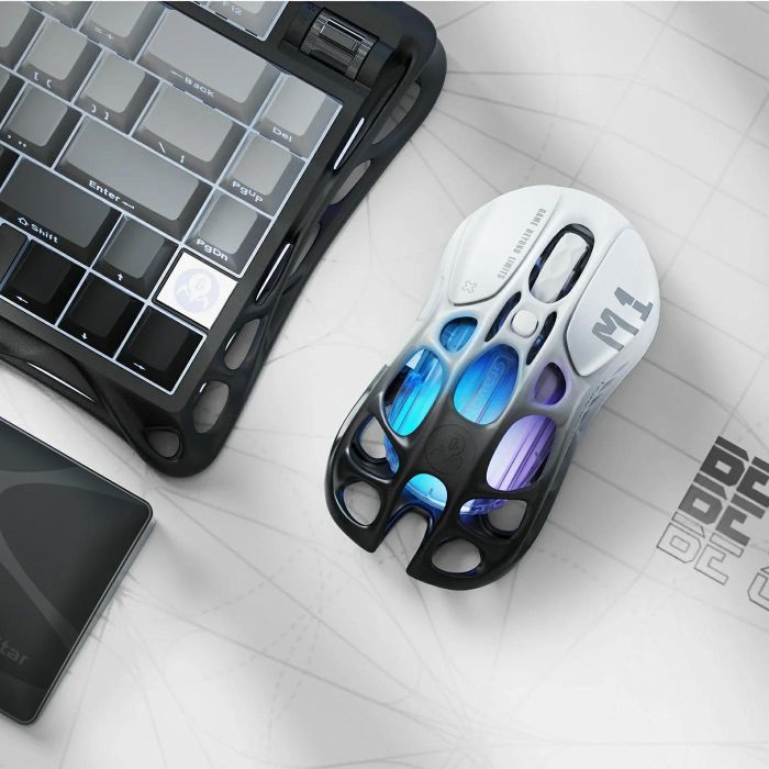Мышь GravaStar Mercury M1 Pro, BT/WL/USB-A, RGB, черно-белый