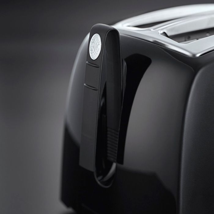 Тостер Russell Hobbs Textures 850Вт, пластик, черный