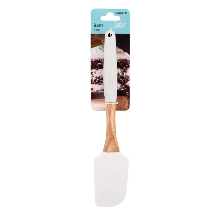 Лопатка ARDESTO Tasty Baking, 25см, силикон, дерево, серый светлый