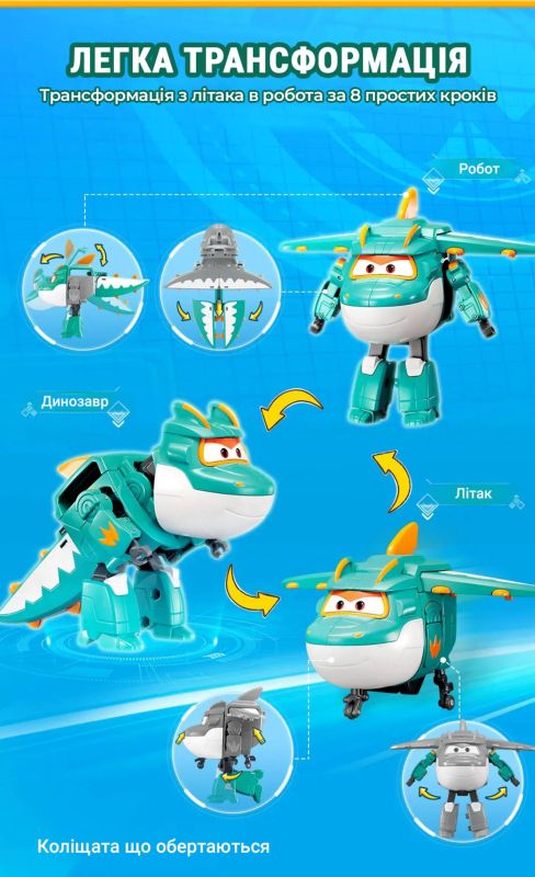 Игровой набор Super Wings Transforming Тино и любимец (Tino & Pet)
