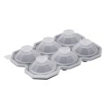 Форма для льоду з кришкою ARDESTO Fresh Diamond, 25х15х3.2см, силікон, сірий