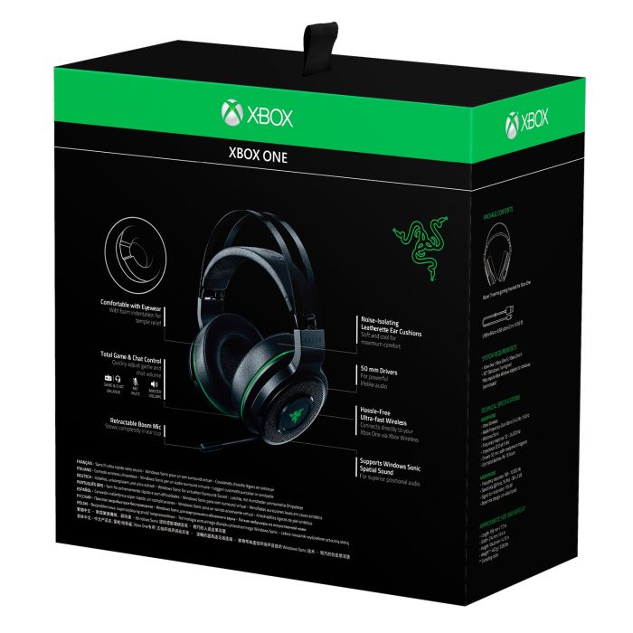 Гарнітура Razer Thresher Xbox One, USB-A/WL, чорно-зелений