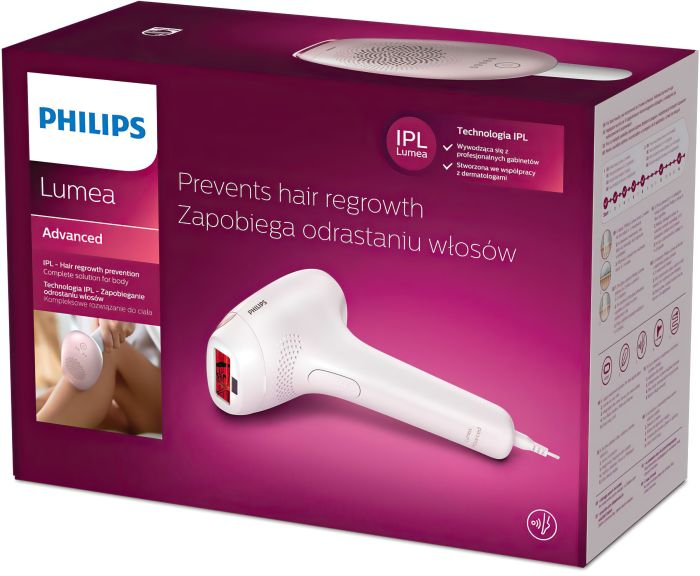 Фотоепілятор Philips Lumea IPL 7000 Series, від мережі, кіл-ть спалах.-250000, 5 Дж/см?, 4 см2, футляр, білий