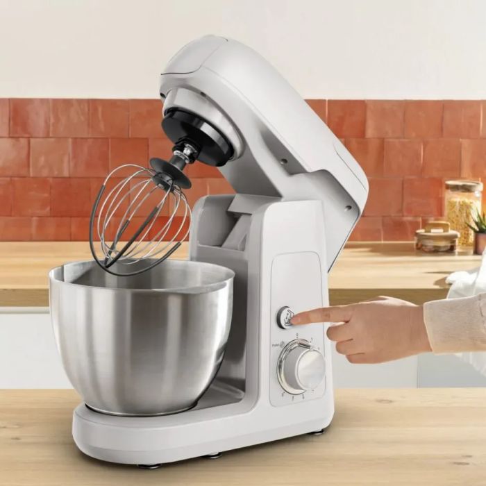 Кухонна машина Tefal Bake Partner 1100Вт, чаша-метал, корпус-пластик, насадок-8, білий