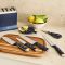 Набір ножів Tefal EverSharp Pro, з блоком, 6предметів, нержавіюча сталь, синій