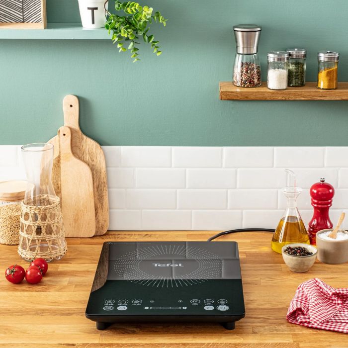Плитка настільна Tefal індукційна Everyday Slim, конфорок - 1 на 2.1кВт, керування - сенсорне, програм - 6, чорний