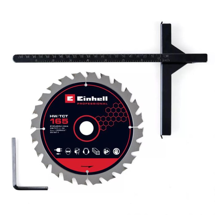 Пила дисковая аккумуляторная Einhell TP-CS 18/165 Li BL-Solo бесщеточная 18В 5000об/мин 165х20мм 2.95кг без АКБ и ЗП