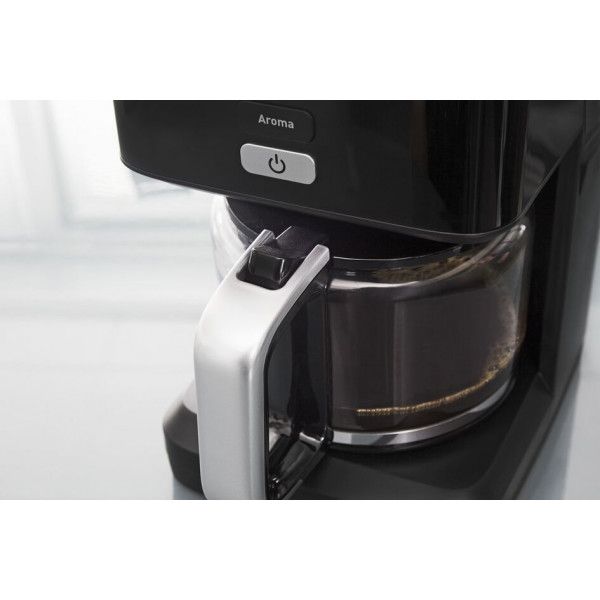 Кавоварка Tefal крапельна Smart&light 1.25л, мелена, таймер включення, годинник, чорний