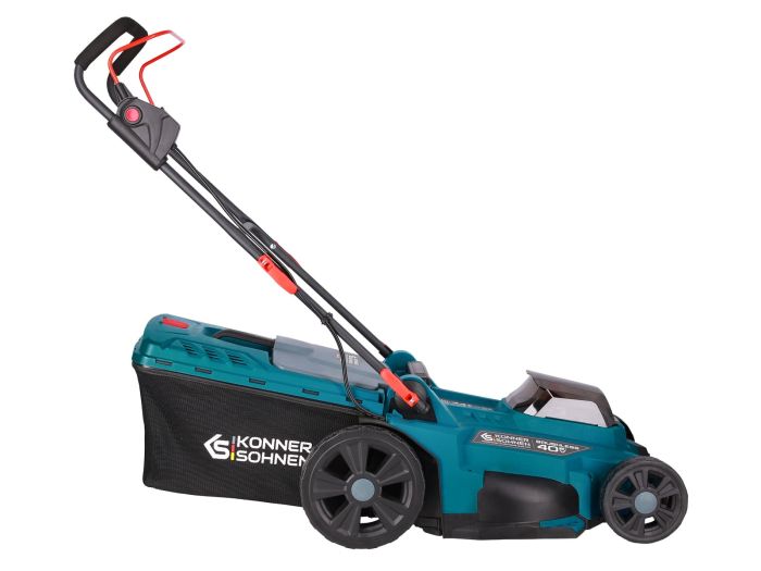 Набор из двух аккумуляторных инструментов Konner&Sohnen KS 43LM-BCT40V-SET 40В(20+20В) газонокосилка KS 43LM-40V и триммер садовый KS BCT-40V акб 2х4А·час ЗП 22.5кг