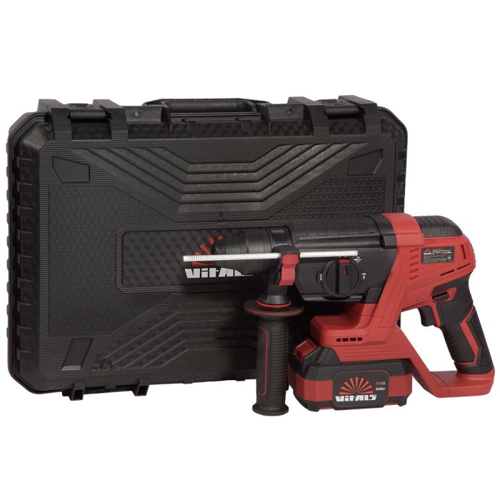 Перфоратор акумуляторнийVitals Master ARa 1826c BL Kit 18В акб 1х4.0А·год 2.6Дж 0-3000уд/хв 0-950об/хв IP21 ЗП, кейс 3.4кг