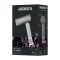 Фен Ardesto Pink Touch, 1600Вт, 2 швидкості, 3темп.режими, іонізація, дифузор, магнітні насадки, сірий+рожевий