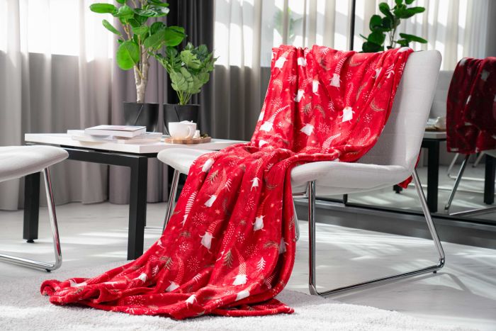 Плед Ardesto Christmas Flannel, 160х200см, 100% поліестер, гноми