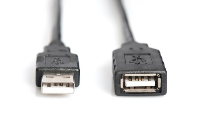 Удлинитель DIGITUS USB 2.0 Active Cable, A/M-A/F, 15м, черный