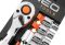 Набор торцевых головок Neo Tools, 12шт, 1/2", трещотка 90 зубцов, CrV